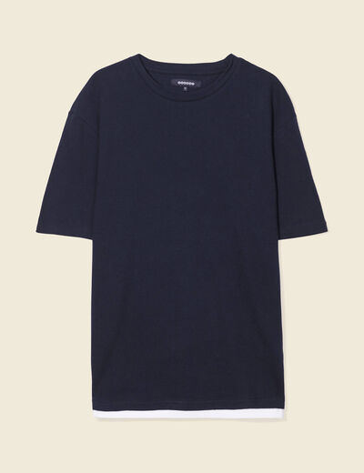 T-shirt manches courtes bleu marine homme