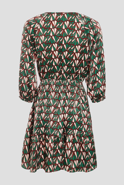 Robe évasée satinée noir femme