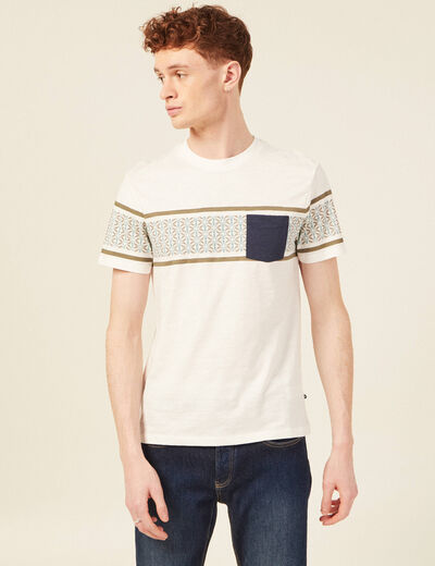 T-shirt manches courtes vert kaki homme