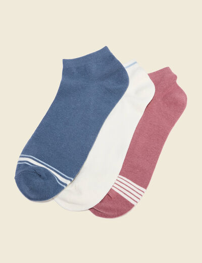 Lot de 3 paires de chaussettes vieux rose homme