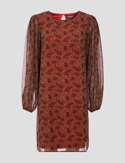 Robe droite éco-responsable noir femme