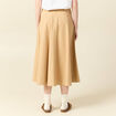 Jupe en coton beige femme