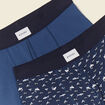 Lot 2 boxers bleu marine homme