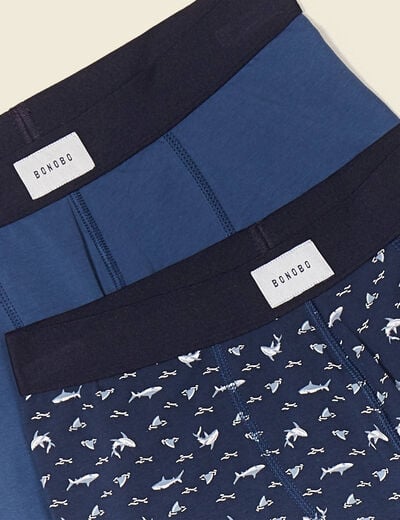 Lot 2 boxers bleu marine homme