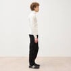 Pull fin col montant manches longues ecru homme