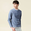 T-shirt manches longues bleu foncé homme