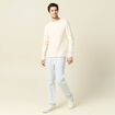 Jeans regular 5 poches denim snow bleach homme