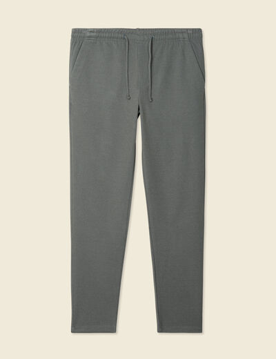 Pantalon chino jogger vert kaki homme