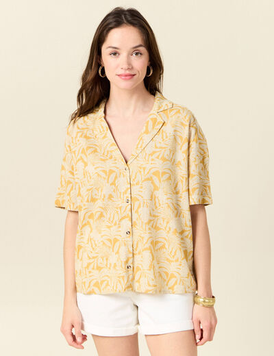 Chemise éco-responsable jaune femme