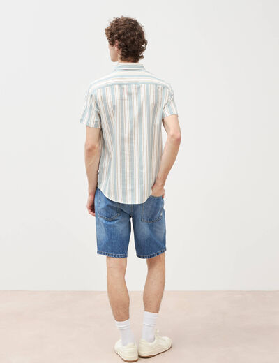 Chemise manches courtes vert clair homme