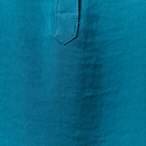 Blouse manches longues satin bleu gris femme