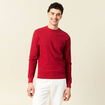 Pull éco-responsable rouge foncé homme