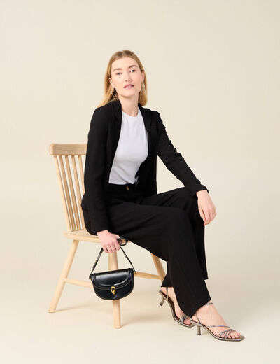 Veste blazer éco-responsable noir femme