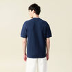 Polo cintré manches courtes bleu marine homme