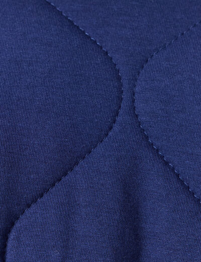 Gilet matelassé bleu foncé femme