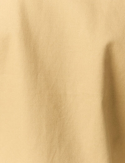 Blouson droit court en coton beige homme