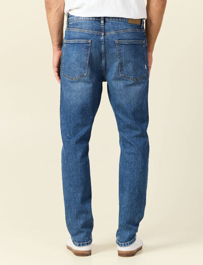 Jeans straight taille tapered denim stone homme