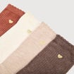 Lot de 4 paires de chaussettes marron fonc&eacute; femme