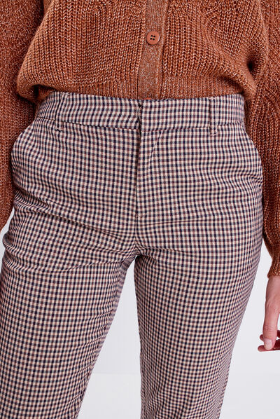Pantalon chino bleu marine femme