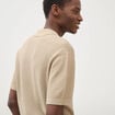 Polo manches courtes beige homme