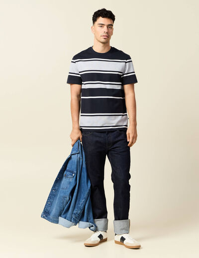 T-shirt manches courtes bleu marine homme