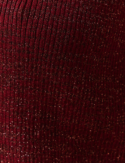 Débardeur tricot noué rose framboise femme