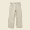 Jeans large 5 poches denim beige homme