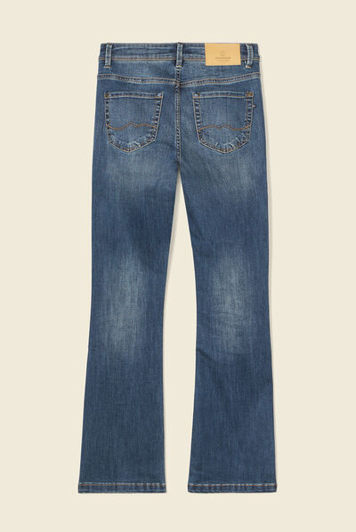 Jeans bootcut denim stone femme