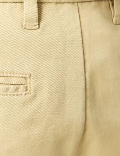 Chino coupe straight beige homme