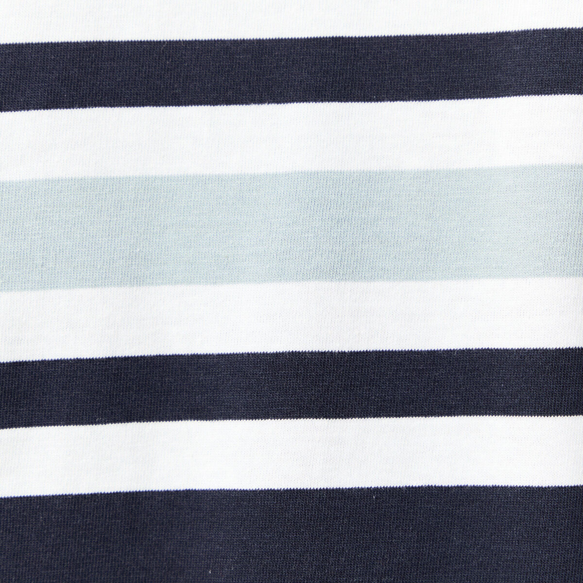 T-shirt ray&eacute; col rond manches courtes bleu marine homme