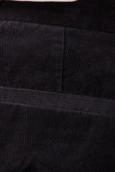 Pantalon chino tapered velours noir homme