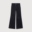 Jeans bootcut taille haute denim gris femme