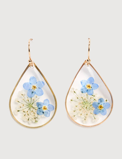 Boucles d'oreilles bleu clair femme