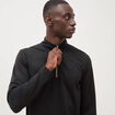 Sweat droit col montant manches longues noir homme