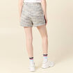 Short ajust&eacute; taille haute creme femme