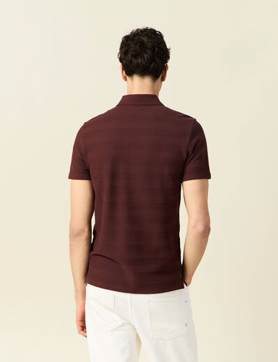 Polo manches courtes bordeaux homme