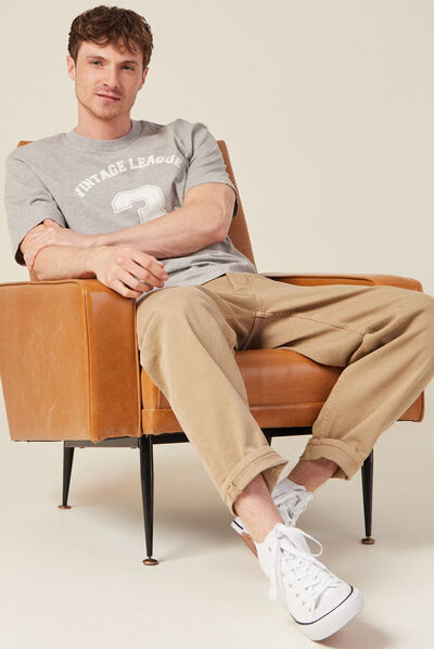 T-shirt manches courtes gris foncé homme