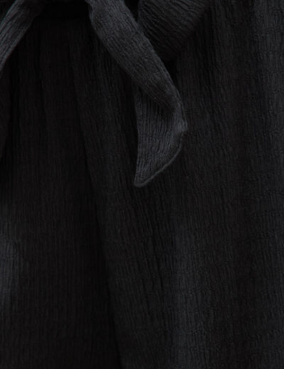 Pantalon loose avec ceinture noir femme