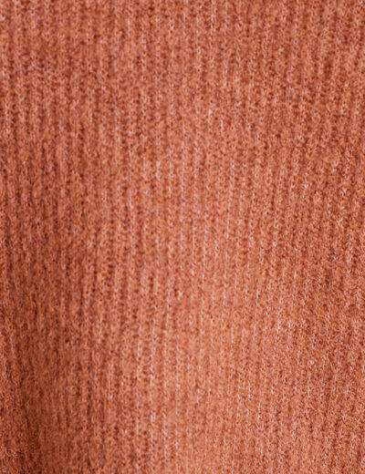 Pull manches longues marron clair femme