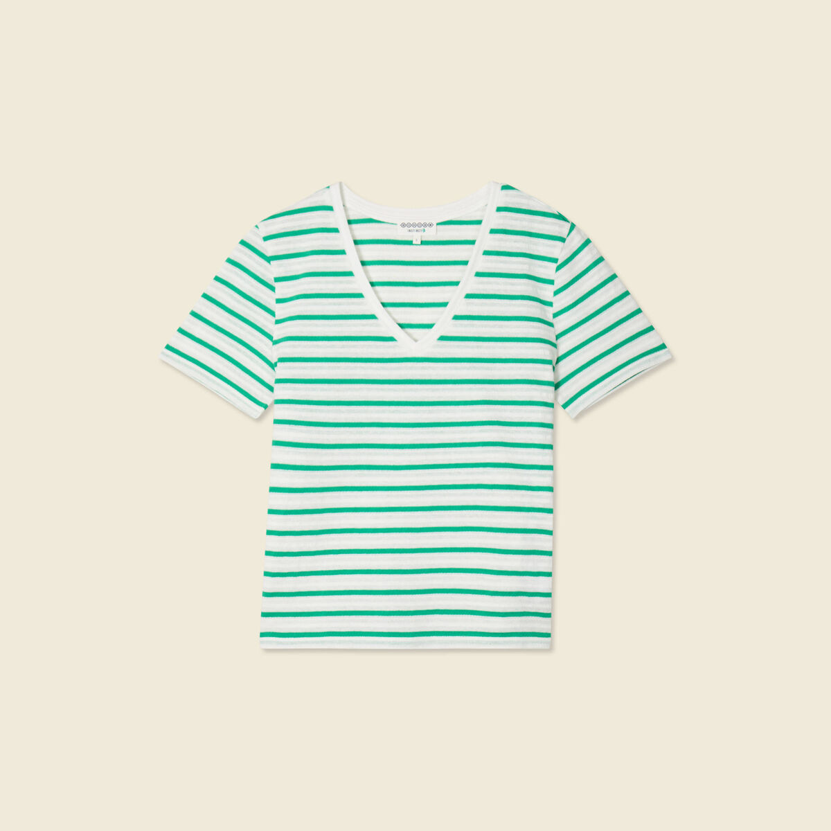 T-shirt manches courtes vert turquoise femme