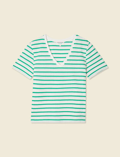 T-shirt manches courtes vert turquoise femme