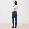 Jeans slim taille haute 7/8&egrave;me denim brut femme