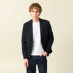 Veste blazer cintr&eacute;e bleu marine homme
