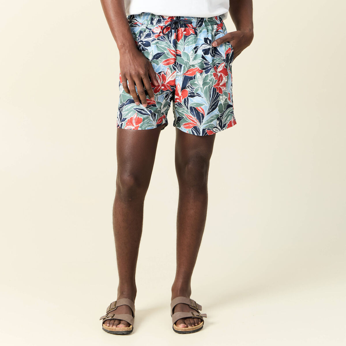 Short de bain bleu marine homme