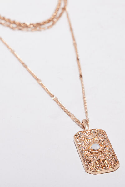 Collier multirangs couleur or femme