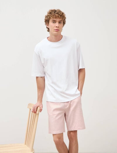Bermuda rose pastel homme
