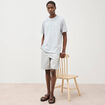 Bermuda en coton gris clair homme