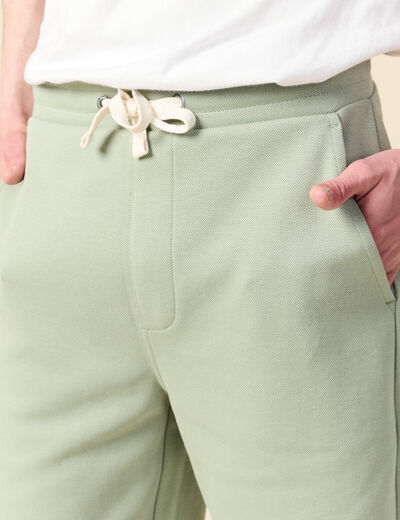 Short éco-responsable vert olive homme