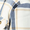 Surchemise oversize courte doubl&eacute;e bleu marine homme