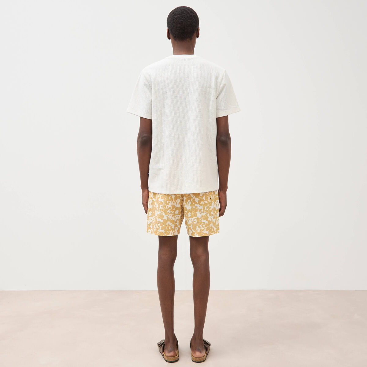 T-shirt manches courtes ecru homme